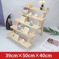 Étagère de rangement en bois mat à bulles à trois niveaux Organisateur de bureau multicouche et présentoir pour le stockage et l'organisation des épices