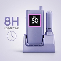 Machine à ongles rechargeable 50000 tr/min, batterie 1800 mAh, charge complète en 3h, 8h d'autonomie, manucure électrique, chargement USB