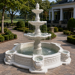 Fuente de Agua Decorativa de Mármol Blanco con Figuras Clásicas, Diseño Europeo Tallado a Mano, Modelo MLPQ-22 - Product Image 5