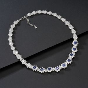 Collar de esmeralda cultivada en plata 925 que brilla por su elegancia, para uso diario, fiestas, días festivos, un gran regalo sorpresa para chicas L - Product Image 5