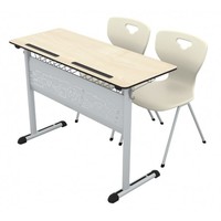 Table et chaise d'école universitaire moderne, ensemble de bureau et de chaise de classe