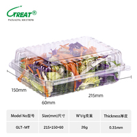 Conteneur d'emballage jetable biodégradable transparent en PET de 48 oz, prix de gros, pour salade, fruits, sushis, légumes
