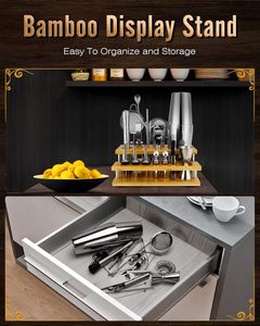 Mixology bartender <span class=keywords><strong>Kit</strong></span> với đứng Bar Set với 25 cái Boston Cocktail <span class=keywords><strong>Shaker</strong></span> <span class=keywords><strong>Kit</strong></span> uống Mixer Set với Bar công cụ bartending <span class=keywords><strong>Kit</strong></span> - Product Image 5
