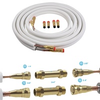 Tuyau de raccordement AC traditionnel en comparaison d'un ensemble de conduites préchargées pour climatiseur mini-split ou pompes à chaleur DIY