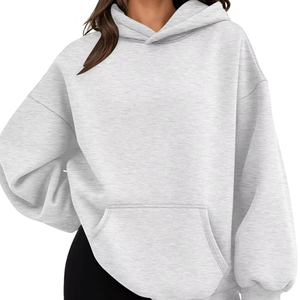 เสื้อฮู้ดโอเวอร์ไซส์สำหรับผู้หญิง ผ้าฟลีซแบบสบายๆ สำหรับออกกำลังกาย ฤดูใบไม้ร่วง ฤดูหนาว เป็นมิตรกับสิ่งแวดล้อม - Product Image 1
