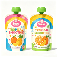 Sachets d'emballage personnalisés recyclables pour purée de fruits, beurre de cacahuète, nourriture pour bébés et animaux de compagnie avec bec verseur