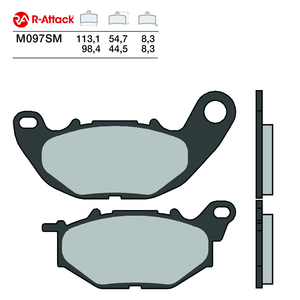 ผ้าเบรกมอเตอร์ไซค์ R-Attack รุ่น M097SM สีทองแดง แบบซินเทอร์ สำหรับล้อหน้า - Product Image 1