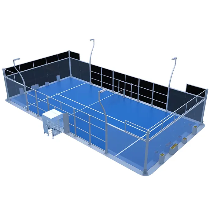 뜨거운 판매 하이 퀄리티 10*20M 실내 또는 실외 파노라마 패들 테니스 패들 코트