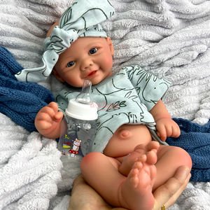 Bambole Reborn OEM Flessibili in <span class=keywords><strong>Silicone</strong></span> a Corpo Intero 17 Pollici Lavabili Vivienne con Bocca Aperta per Bambine/Bambini Ideali per Bambini e Collezionisti - Product Image 5