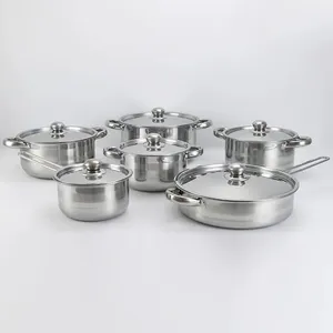 Bộ nồi inox dày 12 món, đáy đơn, dùng trong gia đình, kèm hộp màu, đồ nấu ăn châu Phi - Product Image 3