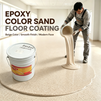 Enduit époxy coloré pour intérieur et extérieur, résistant à la saleté et à l'usure, pour la décoration de maisons, hôtels et villas