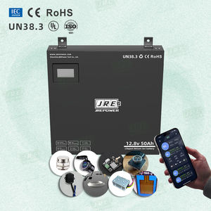 소형 밴/캠핑카 6000 + 사이클 간편한 설치를 위한 미니 12V 50Ah <span class=keywords><strong>LiFePO4</strong></span> RV 벽걸이 형 배터리 팩 - Product Image 1