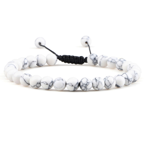 6mm Massive Perlen Natürliche Heilkraft Edelstein Kristall perlen Unisex verstellbare Makramee Armbänder - Product Image 6