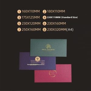 250gsm độ Dày Phong bì giấy biểu tượng tùy chỉnh UV tráng dày Thẻ Tay Áo kích cỡ khác nhau tùy chỉnh chủ thẻ lời mời - Product Image 4