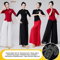 Costumes de danse ethnique chinois traditionnels, vêtements de spectacle d'art classique, tenues de danse du Yangko, costumes élégants Hanfu