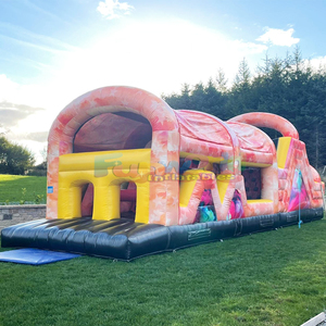 Castillo inflable comercial gigante para exteriores con obstáculos, pista de obstáculos inflable, combo inflable para niños. - Product Image 2