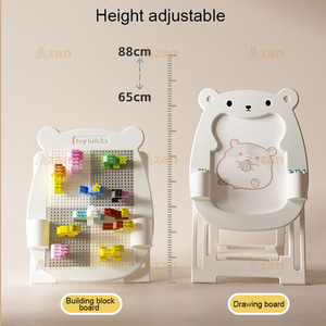 <span class=keywords><strong>Tableau</strong></span> de dessin double face pour enfants avec hauteur réglable, chevalet pliable en HDPE pour tout-petits - Product Image 3