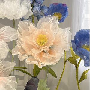 LANJO - Flores Artificiales Grandes de 90 cm con Apertura/Cierre Automático, Resistentes al Agua y de Larga Duración, para Graduación, Día de la Madre - Product Image 4