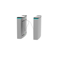 Portillon tournant automatique à empreinte digitale en acier inoxydable 304, barrière d'accès piétonne pour la sécurité des bureaux