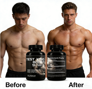 Booster de vitalité pour hommes 120 capsules - Formule 9-en-1 avec acide <span class=keywords><strong>D</strong></span>-Aspartique <span class=keywords><strong>et</strong></span> Fenugrec pour soutenir l'énergie, la force <span class=keywords><strong>et</strong></span> l'endurance - Product Image 3