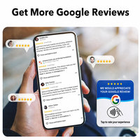 Échantillon Gratuit : Cartes de Révision Google Personnalisées en Acrylique Premium avec NFC et Code QR à Scanner – Plaque de Révision Google pour Entreprise