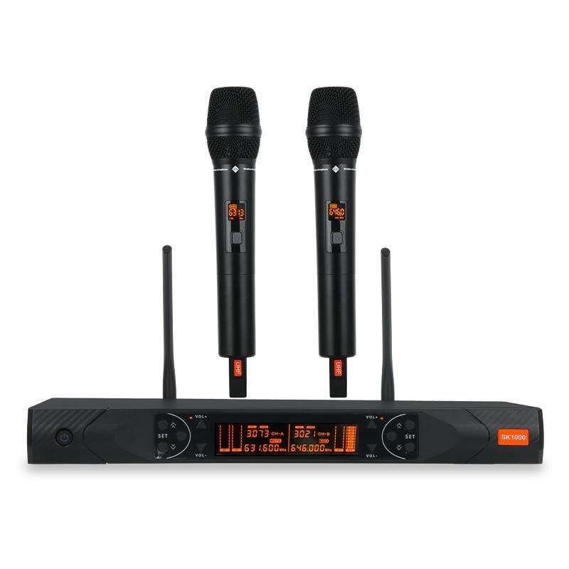 Professional 2 Channel UHF Wireless Microphone