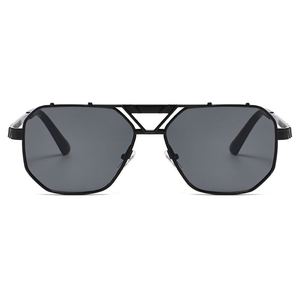 Lunettes de soleil pilote rétro de luxe 2025 avec verres dégradés UV400, monture métallique à double pont, carrées, pour hommes et femmes - Product Image 3