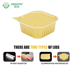 Cấp thực phẩm nhôm khay vuông và hình chữ nhật hình dạng súp Takeaway container với nhiệt niêm phong máy PE & PP loại nhựa - Product Image 4