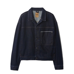 New Fashion Trend High Quality Autumn Winter <b>Soft</b> Black <b>Denim</b> Jacket Vintage Skinny <b>Jeans</b> Custom <b>Denim</b> Jacket Suit - Product Image 4