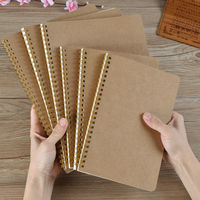 Cahier à spirale en papier recyclé Kraft avec Logo personnalisé écologique avec stylo