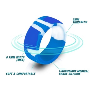 Affordable <strong>Silicone</strong> Rubber <strong>Wedding</strong> <strong>Bands</strong> Durable Comfortable Rings - Product Image 2