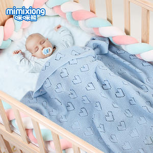 Cotton Knit <strong>Baby</strong> <strong>Blanket</strong> Heart-shaped Jacquard Newborn <strong>Baby</strong> <strong>Blanket</strong> <strong>Personalised</strong> <strong>Baby</strong> <strong>Blanket</strong> - Product Image 1