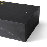 Yushi Group Table basse moderne en marbre noir à socle bas canapé marmor tisch hôtel villa chambre cube table basse en marbre