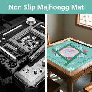 Tapis de Mahjong pour table, réduction du bruit, antidérapant, tapis de jeu pour cartes, Blackjack, Mahjong, Poker, jeux de société - Product Image 5