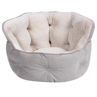 Lit pour animaux de compagnie en polaire doux et respirant, personnalisable, écologique, pour chats et chiens, avec fond antidérapant et motif uni, vente en gros