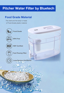 Bouilloire manuelle <span class=keywords><strong>en</strong></span> <span class=keywords><strong>plastique</strong></span> grande capacité, purificateur d'eau potable UF, filtre à eau <span class=keywords><strong>en</strong></span> <span class=keywords><strong>verre</strong></span>, <span class=keywords><strong>carafe</strong></span> <span class=keywords><strong>filtrante</strong></span> à hydrogène - Product Image 3