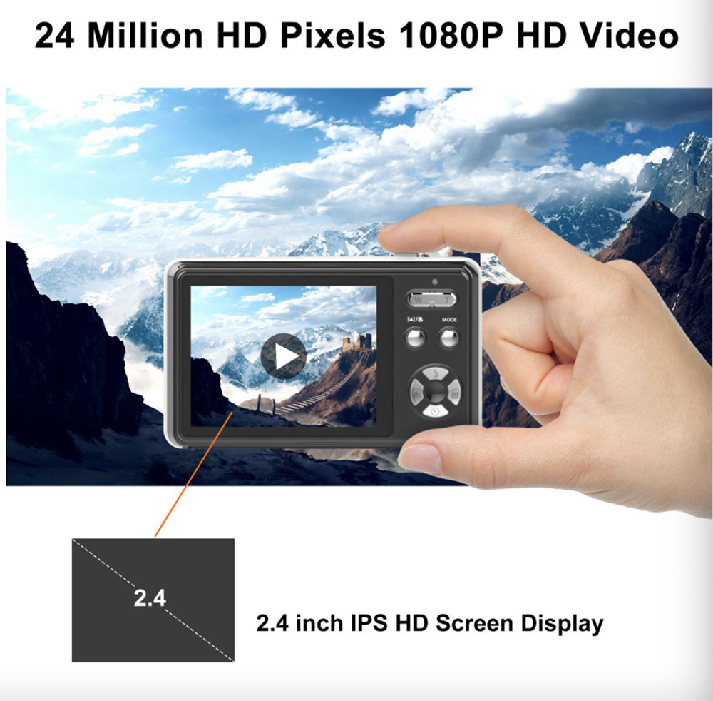 2.7K 1080P CMOS High Definition Digital Photography Mirrorless Camera Vlogging Video Camera