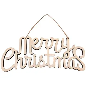 Frohe Weihnachten Holz schild Shabby Rustikale Unvollendete Holz Ornament Ausschnitt Versch önerung Hängende Geschenk anhänger für Weihnachts baum nach Hause