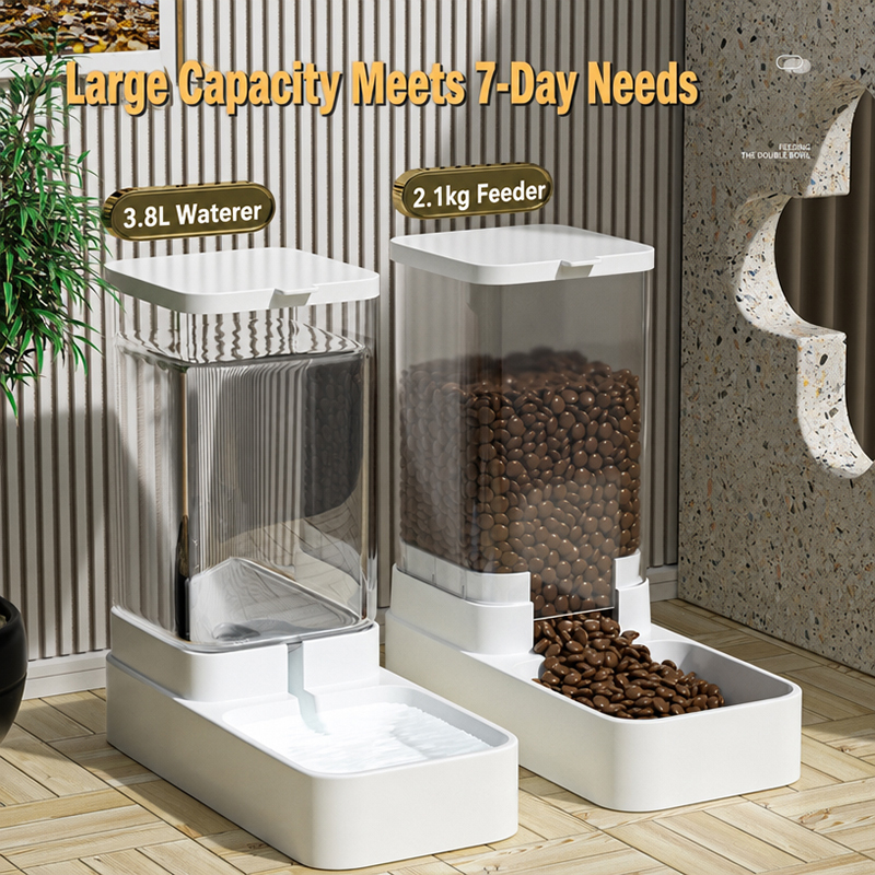 Feeder + Water Dispenser Set 3.8L Water  2.1kg