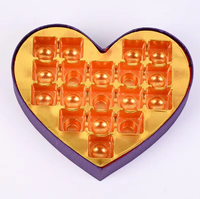 Boîte cadeau en chocolat personnalisable mate recyclable de 18 pièces, boîte en papier rigide dorée luxueuse pour l'emballage de bougies et de portefeuilles