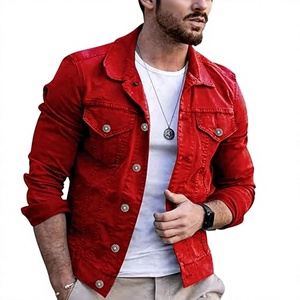 Chaqueta Vaquera para Hombre, Casual, con Botones al Frente, Color Sólido, Corte Regular, Otoño Invierno, Resistente al Viento, Ecológica, Transpirable, de Secado Rápido, 100% - Product Image 1
