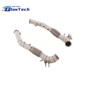 ท่อลงตรงสแตนเลส T304 + ชุดท่อหน้าพร้อมแผ่นกันความร้อนสำหรับมาเซราติ MC20 3.0T V6 - Product Image 5
