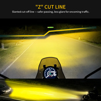 Système d'éclairage de moto à LED haute et basse intensité, étanche, projecteur de conduite extérieur, stroboscope, lumières externes pour moto