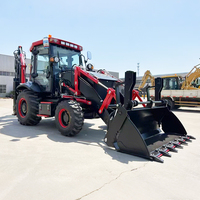 Schnelle Lieferung Baggerlader Straßenreparatur Frontlader und Heckbagger Traktor-Lader Diesel Allradantrieb Kompakter Baggerlader