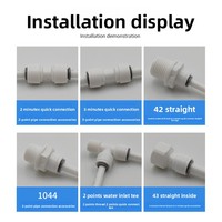 Accessoires de filtre domestique pour purificateur d'eau : Connecteur rapide 2/3 points, Raccord sans carte, en plastique POM, Modèle à une seule pièce