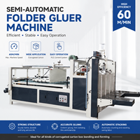 Machine à coller les boîtes en carton ondulé semi-automatique BZD à bas prix