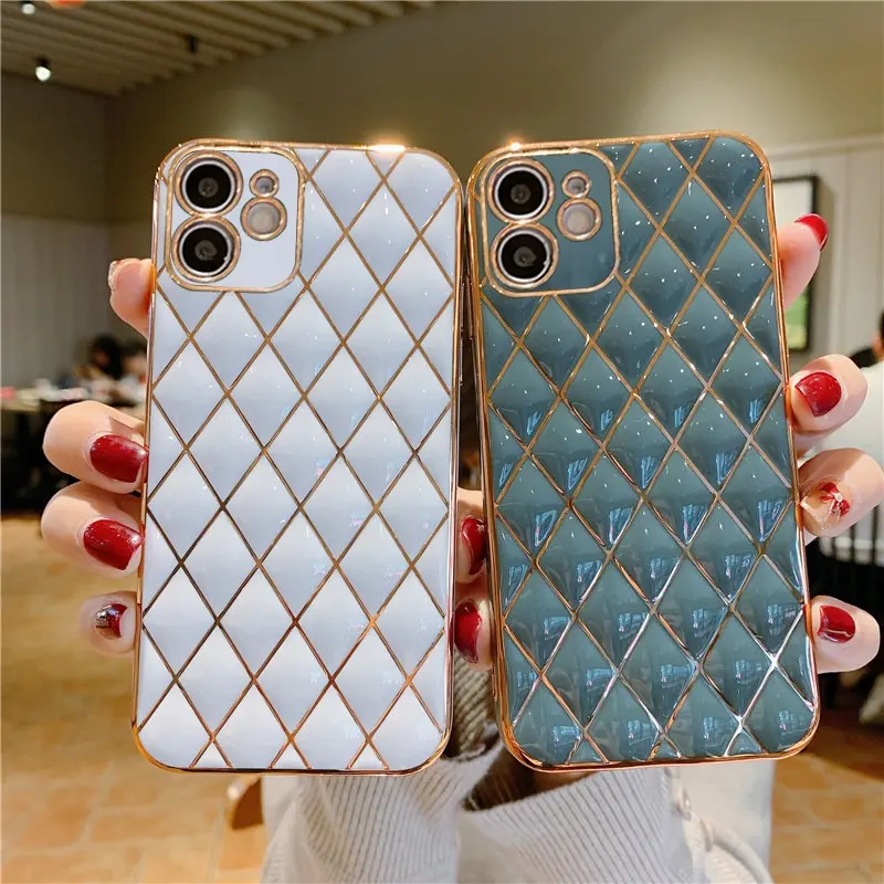 Luxury Electroplated Bling Rhinestone Phone Case For iPhone 13 12 11 Pro Max X XR XS Max 7 8 Plus SE 2020 Mini Bumper Back Cover