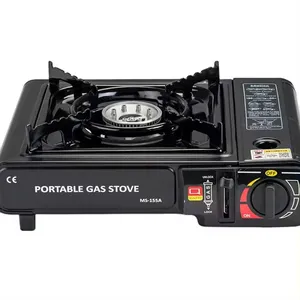 Vente en gros Cuisinière à gaz portable à cassette Batterie de cuisine à double usage avec valise