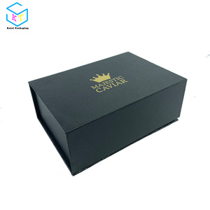Boîte rigide noire personnalisée pour <span class=keywords><strong>caviar</strong></span> <span class=keywords><strong>100g</strong></span> avec couvercles à fermeture magnétique Peut contenir un pack de glace - Product Image 2