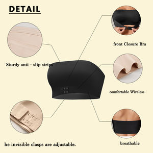 ODM.OEM Bandeau bh zonder bandjes, voorsluiting, draadloze bh, naadloze strapless bh voor dames - Product Image 4